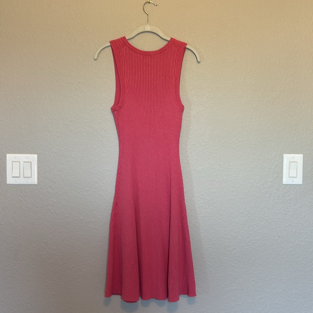 Hatch Sleeveless Pink Ribbed Maternity Dress - Picture 5 of 7